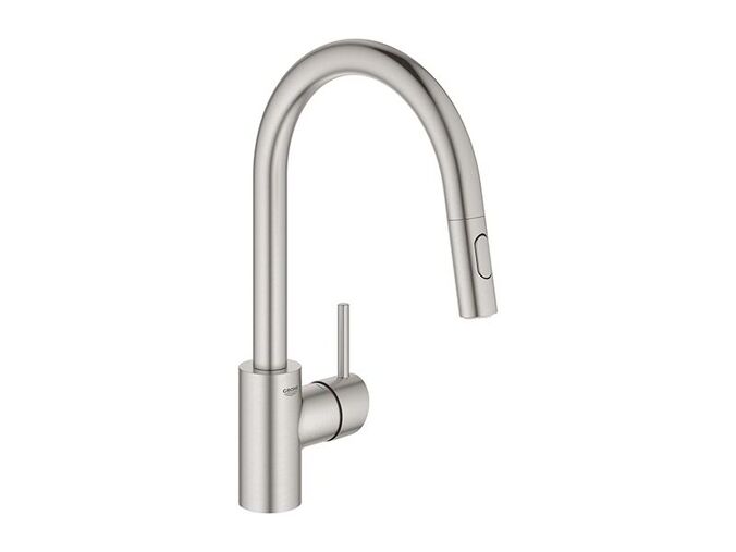 Grohe Concetto Dřezová baterie s výsuvnou sprškou, supersteel