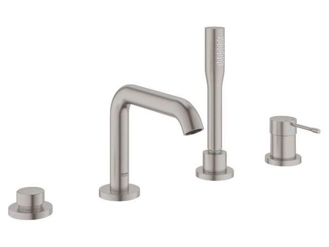 Grohe Essence Baterie na okraj vany, 4-otvorová instalace, supersteel