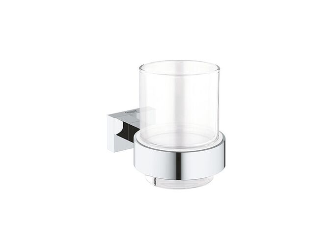 Grohe Essentials Cube Sklenička s držákem, chrom