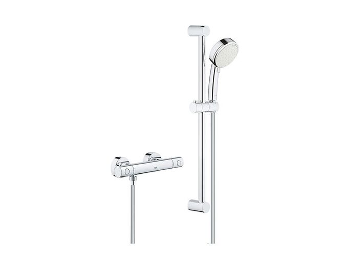 Grohe Grohtherm 800 Cosmopolitan Sprchový set s termostatem na zeď, 2 proudy, chrom