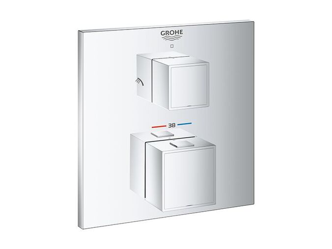 Grohe Grohtherm Cube Termostatická baterie pod omítku pro 2 spotřebiče, chrom