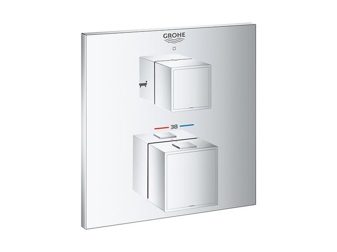 Grohe Grohtherm Cube Termostatická baterie pod omítku pro 2 spotřebiče, chrom