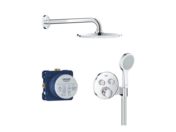 Grohe Grohtherm SmartControl Sprchový set Perfect s podomítkovým termostatem, 21 cm, chrom