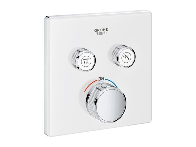 Grohe Grohtherm SmartControl Termostatická vanová baterie pod omítku se 2 ventily, měsíční bílá