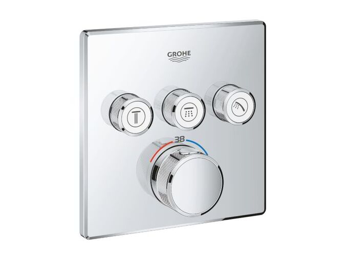 Grohe Grohtherm SmartControl Termostatická baterie pod omítku, 3 ventily, chrom