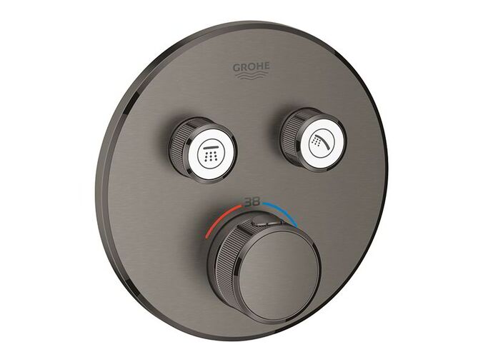 Grohe Grohtherm SmartControl Termostatická sprchová baterie pod omítku, 2 ventily, kartáčovaný Hard Graphite