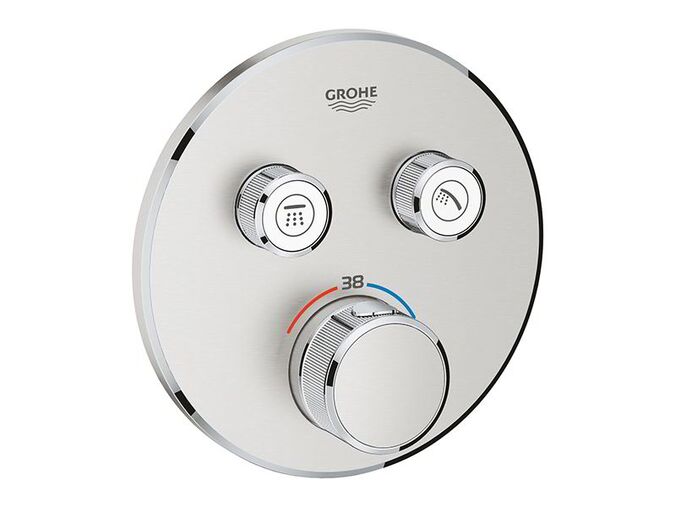 Grohe Grohtherm SmartControl Termostatická sprchová baterie pod omítku, 2 ventily, supersteel