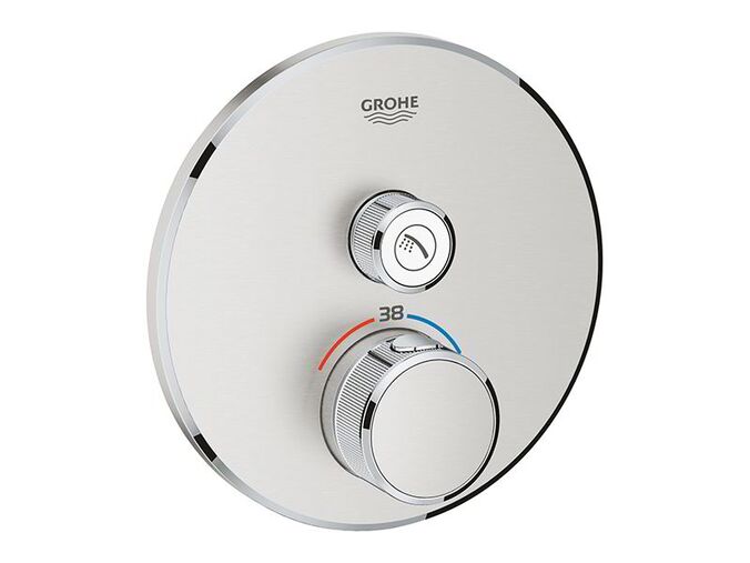 Grohe Grohtherm SmartControl Termostatická sprchová baterie pod omítku s jedním ventilem, supersteel