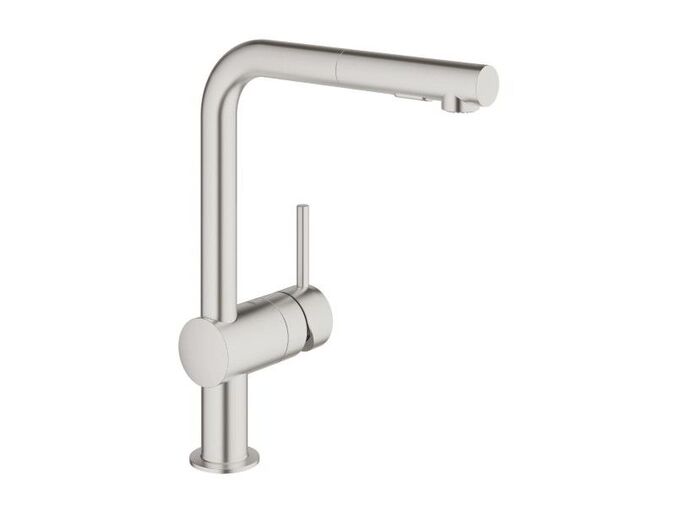 Grohe Minta Dřezová baterie s výsuvnou sprškou, supersteel