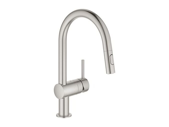 Grohe Minta Dřezová baterie s výsuvnou sprškou, supersteel