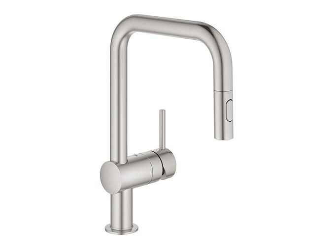 Grohe Minta Dřezová baterie s výsuvnou sprškou, supersteel