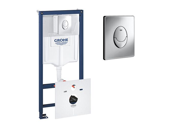 Grohe Rapid SL Předstěnový instalační prvek pro závěsné WC, nádržka GD2, ovládací tlačítko Skate Air, chrom