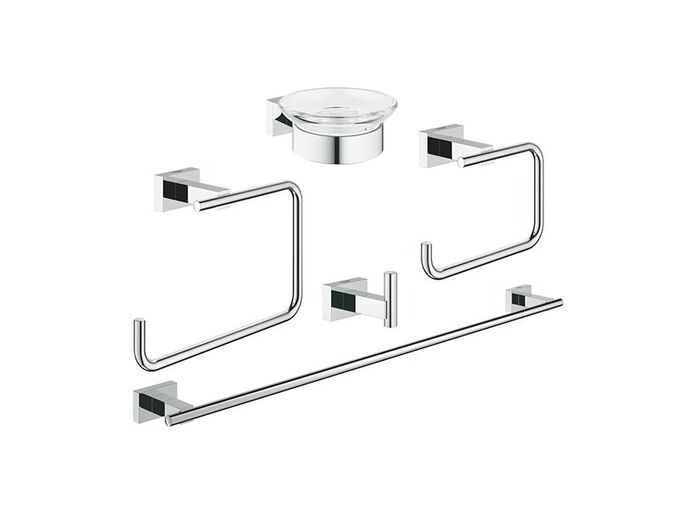 Grohe Essentials Cube Sada doplňků do koupelny 5 v 1, chrom