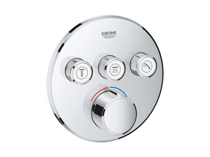 Grohe SmartControl Baterie pod omítku se 3 výstupy, chrom