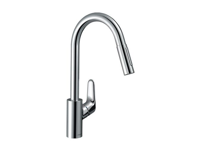 Hansgrohe Focus M41 Dřezová baterie Focus s výsuvnou sprškou, EcoSmart, chrom