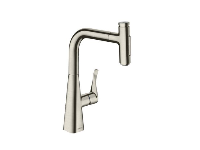 Hansgrohe M71 Dřezová baterie M7117-H240 s výsuvnou sprškou, sBOX, vzhled nerezu