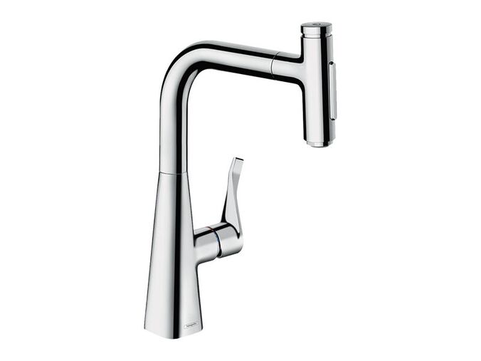 Hansgrohe M71 Dřezová baterie Metris Select s výsuvnou sprškou, chrom