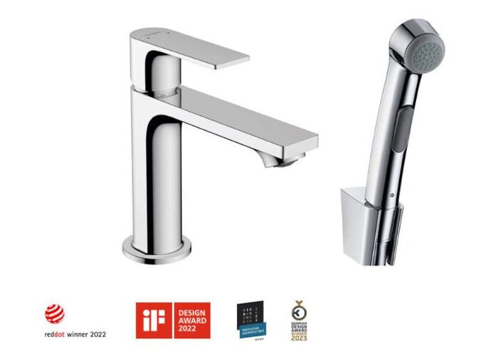 Hansgrohe Rebris E Umyvadlová baterie s bidetovou sprškou, chrom