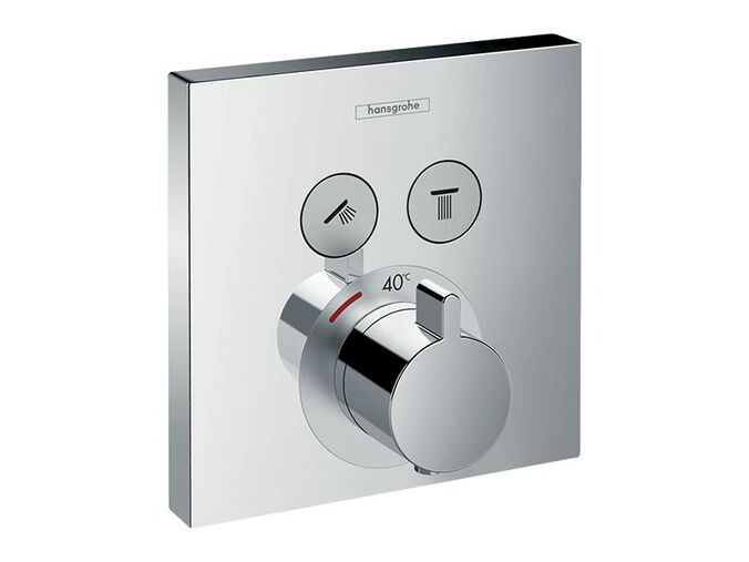 Hansgrohe Shower Select Termostatická baterie pod omítku, pro 2 výstupy, chrom