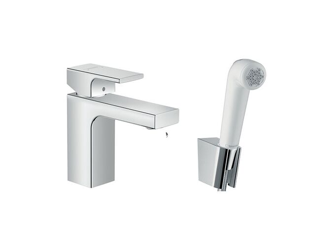 Hansgrohe Vernis Shape Umyvadlová baterie s ruční sprchou Bidette, chrom