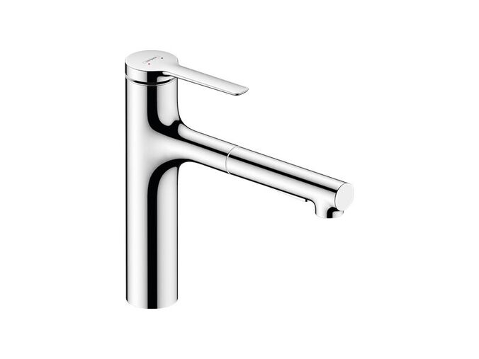 Hansgrohe Zesis M33 Dřezová baterie 160, s výsuvnou sprškou, sBox lite, chrom