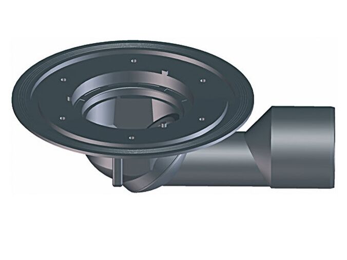 HL těleso podlahové vpusti i terasového vtoku DN50/75 s otočným kloubem na odtoku