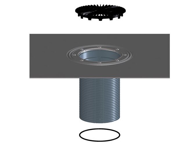 HL Nástavec pr.146mm/200mm s asfaltovou izolační manžetou vč. O-kroužku, vhodný pro HL3100(T) a HL5100(T)