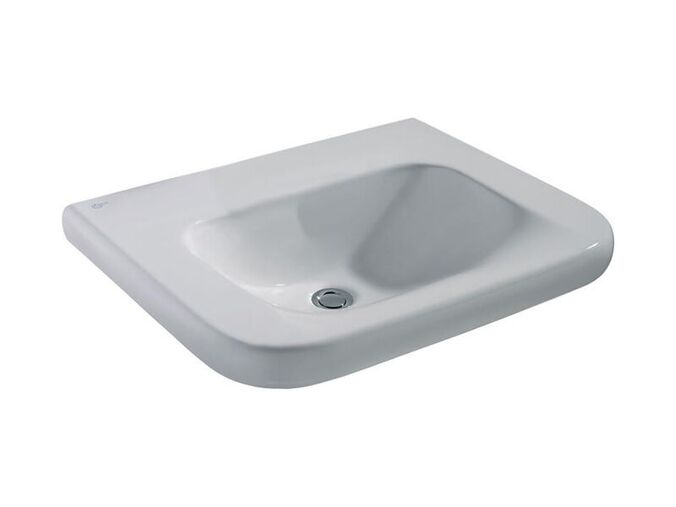 Ideal Standard Contour 21 Umyvadlo bezbariérové 65x56 cm, bez otvoru pro baterii, bez přepadu, bílá