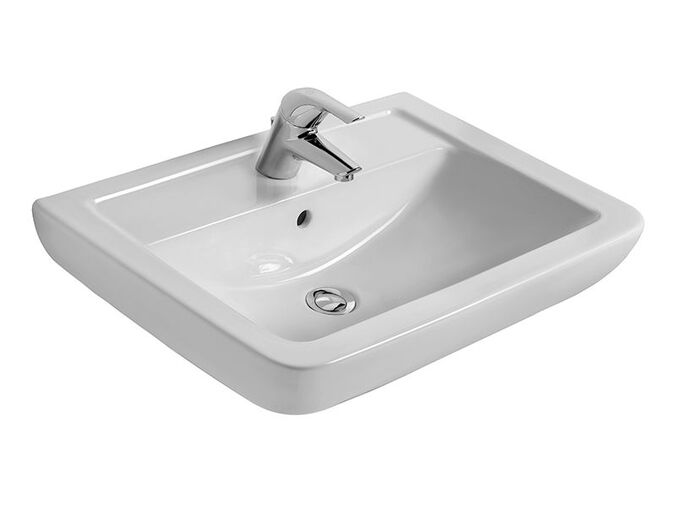 Ideal Standard Eurovit Umyvadlo 60x46x19 cm, s přepadem, 1 otvor pro baterii, bílá