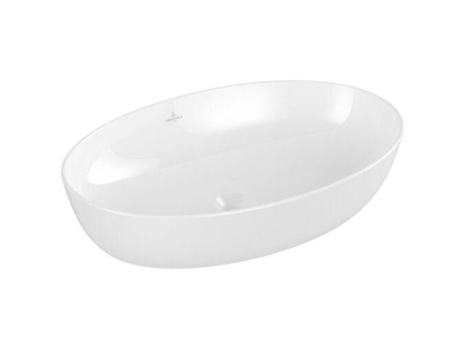 Villeroy & Boch Artis umyvadlo na desku, 61x41 cm, bez přepadu, Stone White, CeramicPlus