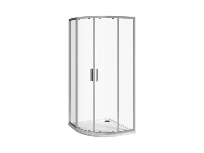 Jika Nion čtvrtkruhový sprchový kout 78-79,5x78-79,5x195 cm, R550, Jika Perla Glass, dekor transparent, stříbrná lesk