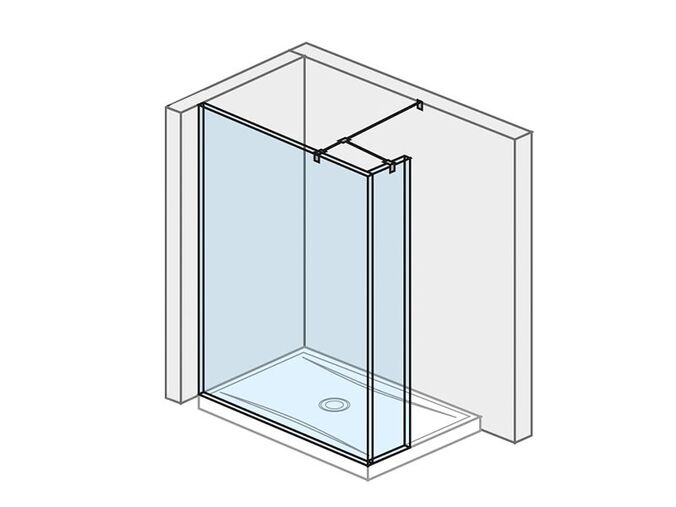 Jika Cubito Pure Walk in skleněná boční stěna 140cm pro vaničku 140×80, 140×90cm