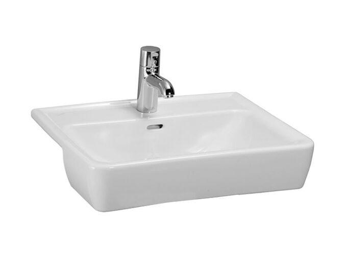 Laufen Pro A polozápustné umyvadlo 56x44x11,5 cm, s otvorem pro baterii, s přepadem, bílá