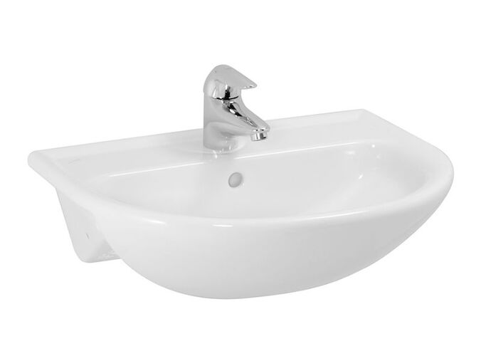 Laufen Pro B polozápustné umyvadlo 56x44 cm, s otvorem pro baterii, s přepadem, bílá