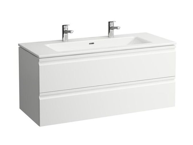 Laufen Pro S skříňka s umyvadlem 120x50 cm, 2x otvor pro baterii, 2x zásuvka, bílá lesk