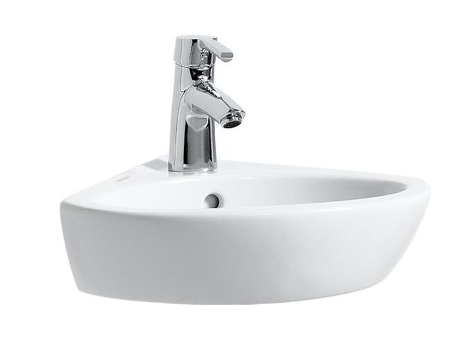 Laufen Pro B umývátko rohové 44x38 cm, s otvorem pro baterii, s přepadem, LCC, bílá