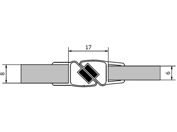 Polysan Sada dvou těsnění (magnet) na 6 a 8mm sklo, 2000mm