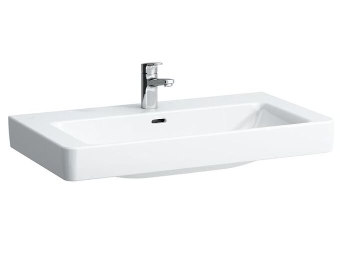 Laufen Pro S nástěnné umyvadlo 85x46,5 cm, s otvorem pro baterii, broušená spodní část, LCC, bílá