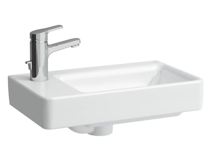 Laufen Pro S nástěnné umývátko 48x28 cm, s otvorem pro baterii vlevo, LCC, bílá