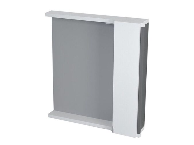 Sapho PULSE galerka s LED osvětlením, 75x80x17cm, pravá, bílá/antracit