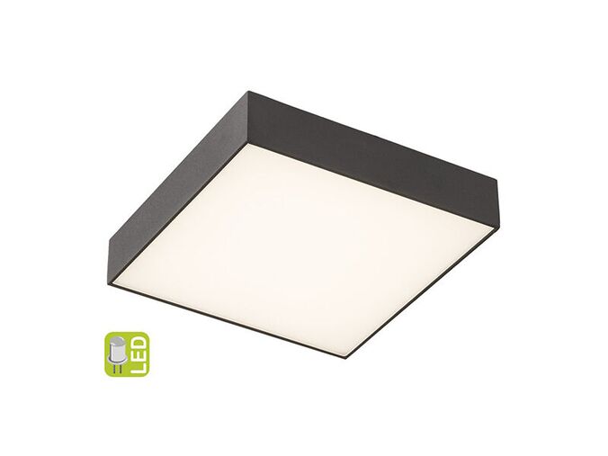 Sapho RISA stropní LED svítidlo 30W, 300x300mm, 230V, černá