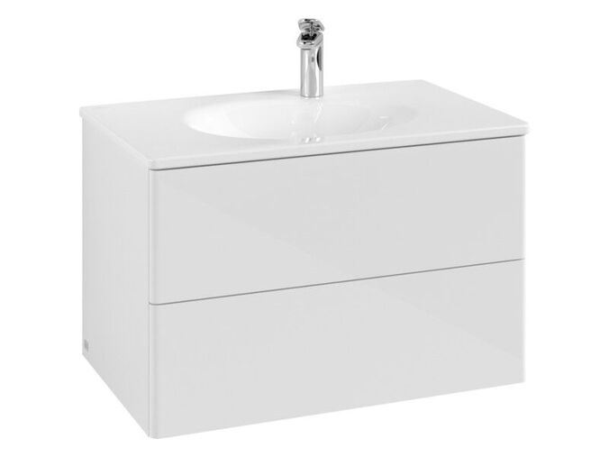 Villeroy & Boch Antao skříňka pod umyvadlo 78,8x50,4 cm, 2x zásuvka, Glossy White Lacquer