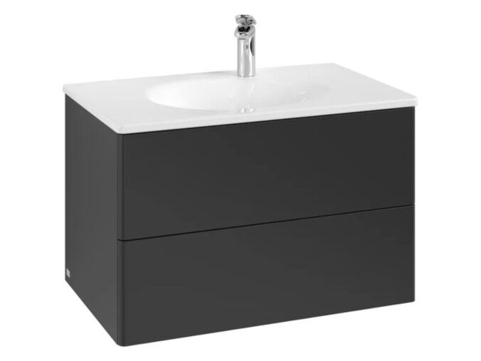 Villeroy & Boch Antao skříňka pod umyvadlo 78,8x50,4 cm, 2x zásuvka, Black Matt Lacquer