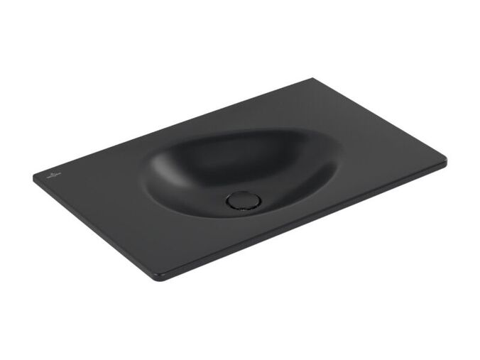 Villeroy & Boch Antao umyvadlo nábytkové 80x50 cm, bez otvoru pro baterii, bez přepadu, Ceramic Plus, Pure Black