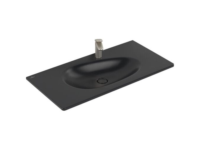 Villeroy & Boch Antao umyvadlo nábytkové 100x50 cm, s otvorem pro baterii, bez přepadu, Ceramic Plus, Pure Black