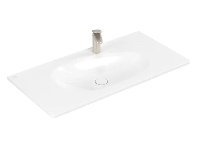 Villeroy & Boch Antao umyvadlo nábytkové 100x50 cm, s tvorem pro baterii, se skrytým přepadem ViFlow, CeramicPlus, bílá Alpin