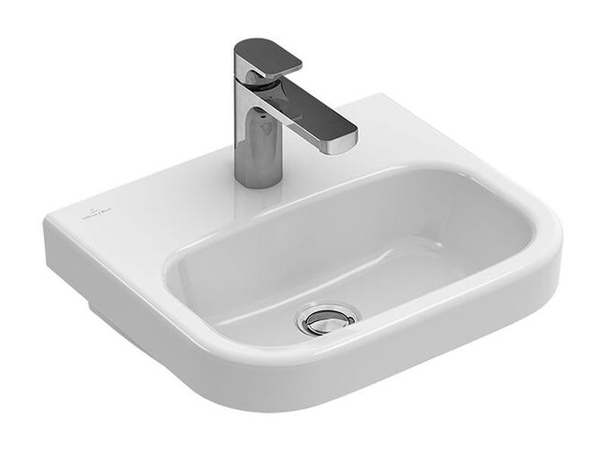 Villeroy & Boch Architectura umývátko 45x38 cm, otvor pro baterii, bez přepadu, CeramicPlus, bílá Alpin