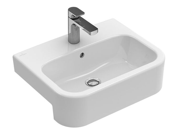 Villeroy & Boch Architectura umyvadlo polozápustné 55x43 cm, otvor pro baterii, s přepadem, bílá Alpin