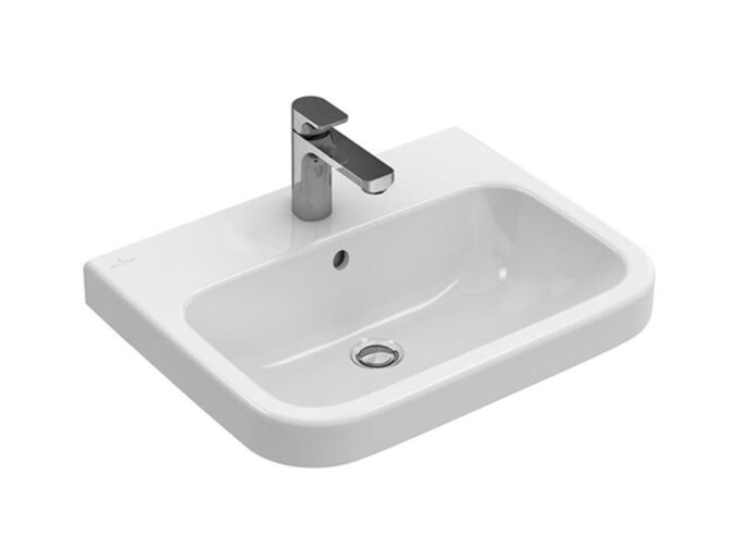 Villeroy & Boch Architectura umyvadlo 60x47 cm, broušená spodní strana, otvor pro baterii, s přepadem, CeramicPlus, bílá Alpin