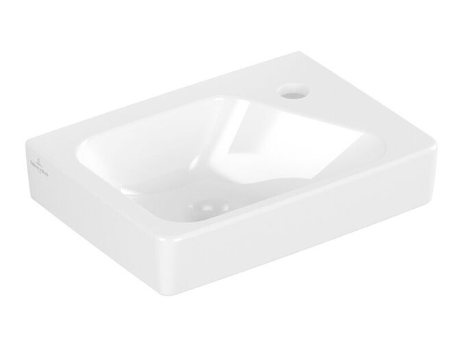 Villeroy & Boch Architectura umývátko 36x26,5 cm, otvor pro baterii vpravo, s přepadem, bílá Alpin